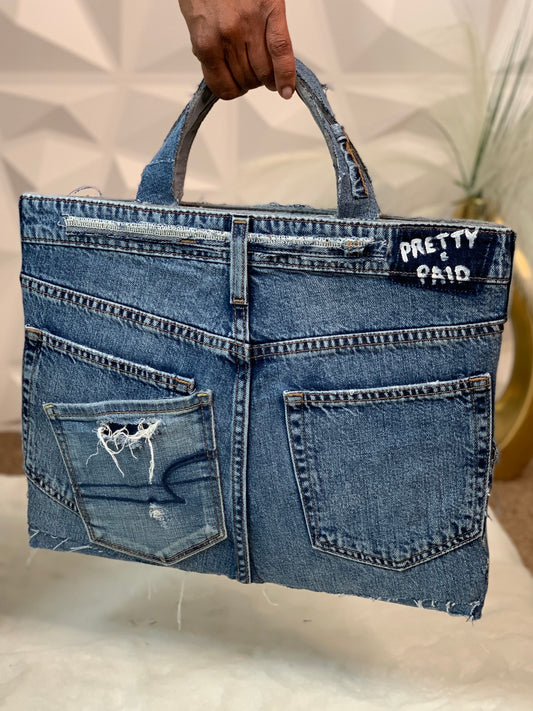 Upcycled Denim Jean Bag