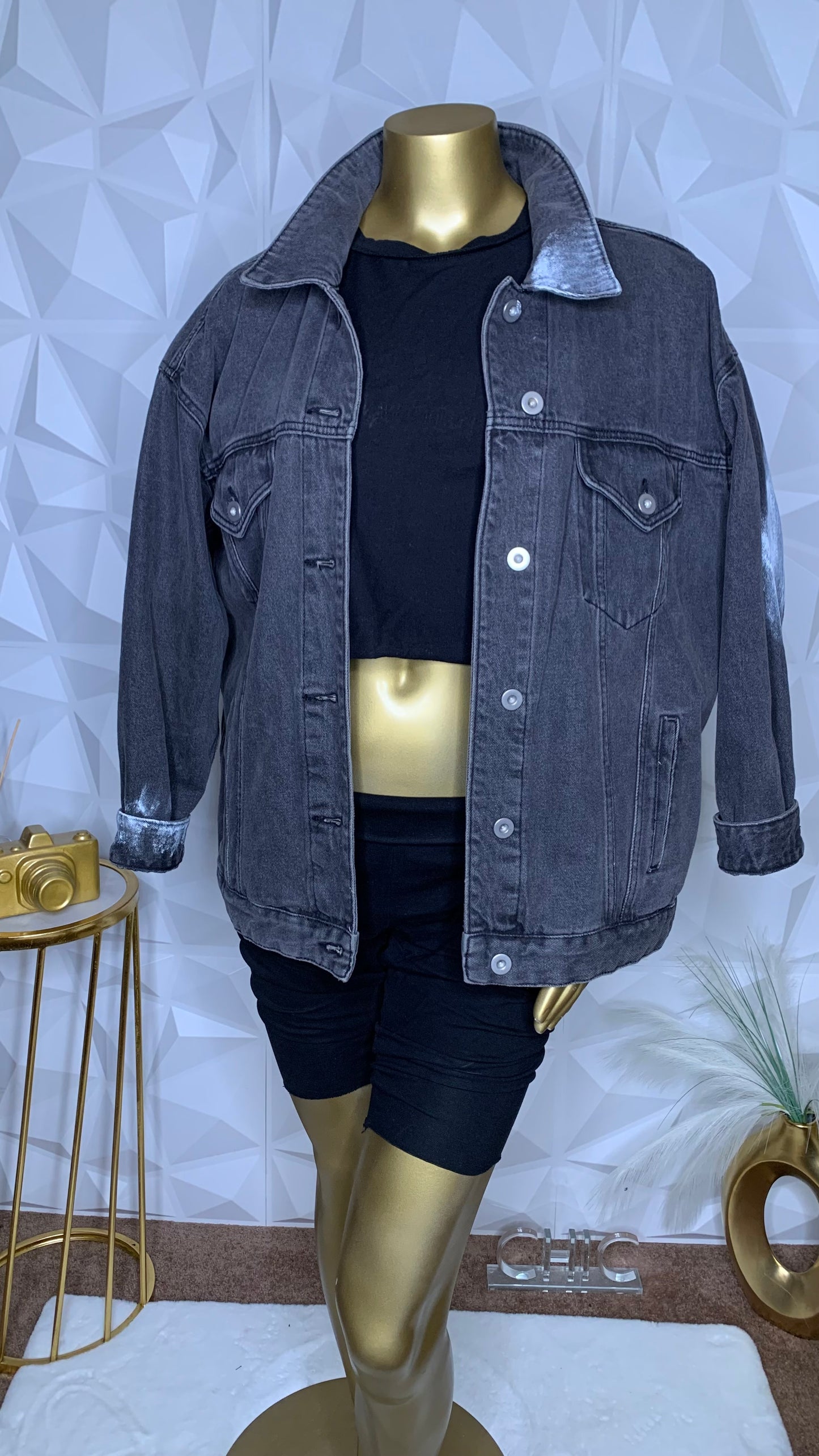 Black Denim Jean Jacket