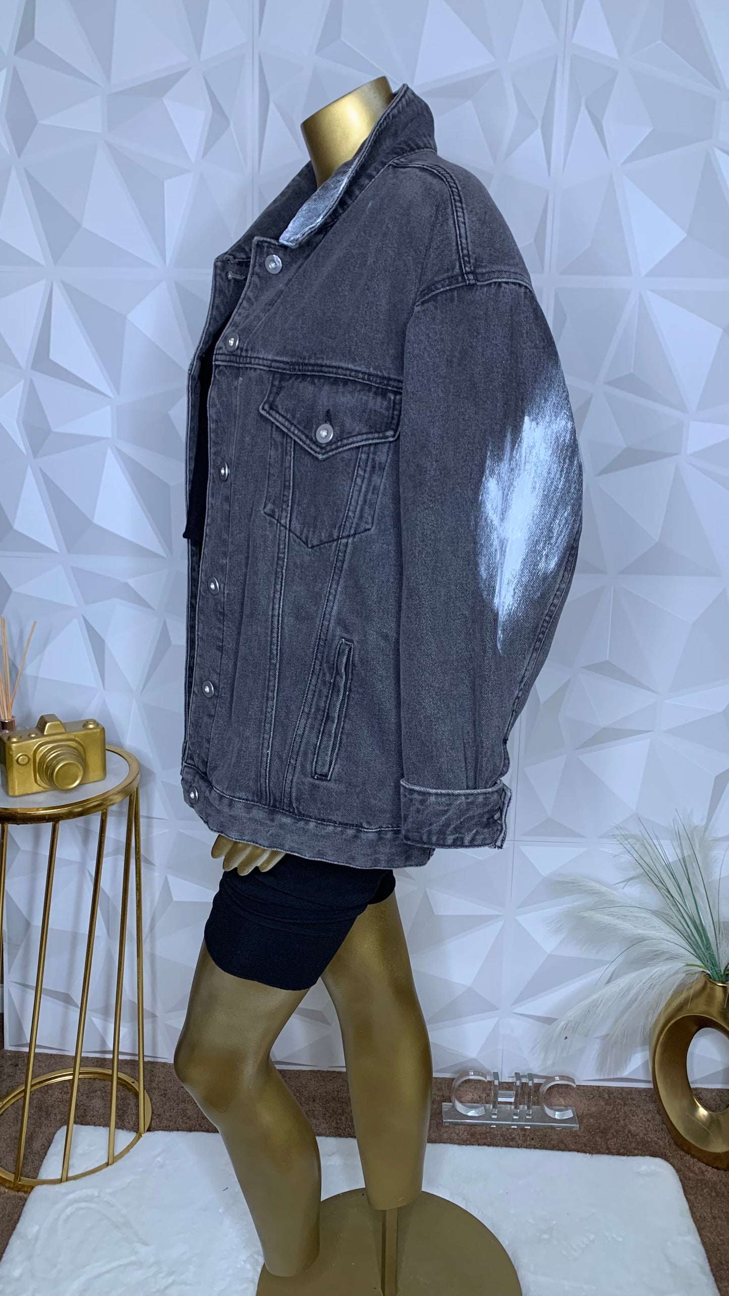 Black Denim Jean Jacket