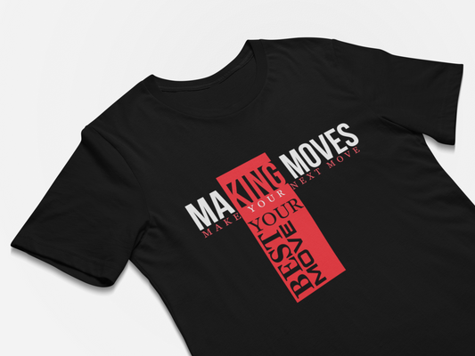 Making Moves: Multi-Color Short Sleeve T-Shirt (black)